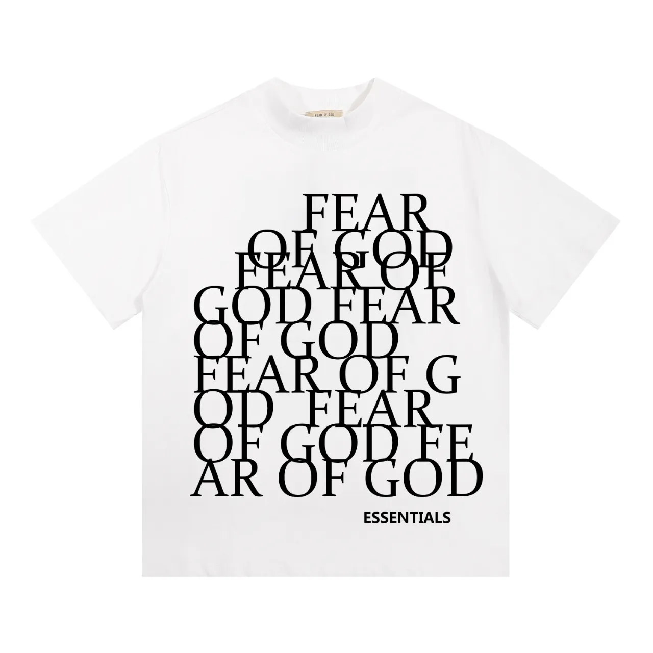 ESSENTIALS FEAR OF GOD FOG T ：E 2369# ：Black White Sizes：S M L XL
